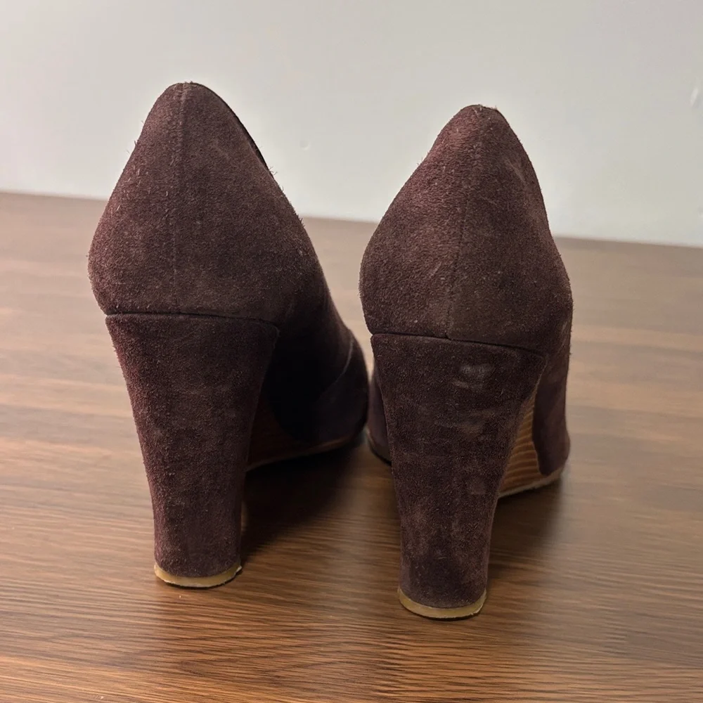 Donald J Pliner Heather Espresso Suede‎ Wedge Pumps Size 10